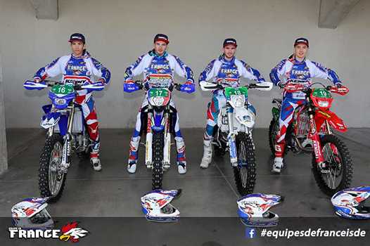 <i>Equipe de France Junior (de gauche à droite) : Anthony Geslin, Theo Bazerque, Loic Larrieu, Jérémy Carpentier. Photo P.Haudiquert</i>