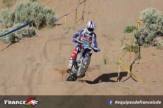 <i>En proie à des douleurs gastriques tout au long de la journée, le 1ère classe Anthony Geslin a fait parler sa technique pour signer de bons chronos.  Photo P. Haudiquert.</i>