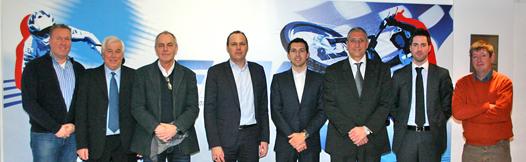 <b>Patrice ASSENDELFT (KNMV), Brian HIGGINS (ACU), Per WESTLING (SVEMO), Sébastien POIRIER (FFM), Jochen SCHAFER (DMSB), Gianluca AVENOSO (FMI), Vincent CHAUMET-RIFFAUD (FFM) et Stijn RENTMEESTERS (FMB) </b>