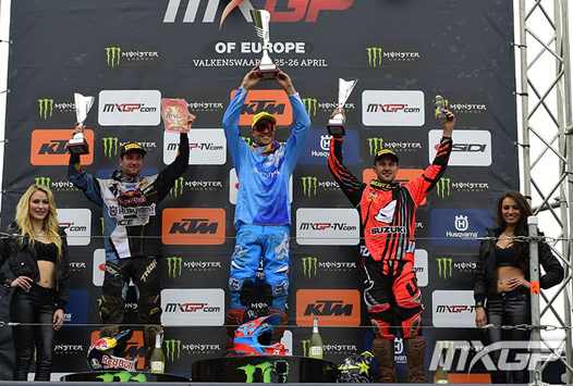<b>Podium MXGP : Max Nagl - HVA, Gautier Paulin - Honda et Clément Desalle - Suzuki (photo mxgp.com)</b>