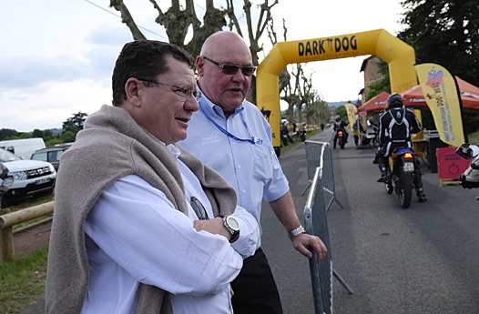 <b>Jacques Bolle – Président de la FFM avec Gilles Planchon-Tourly - Président de la Commission des Rallyes Moto à la FFM (photo Jacky Ley/www.rallye-moto-tour.com) </b>