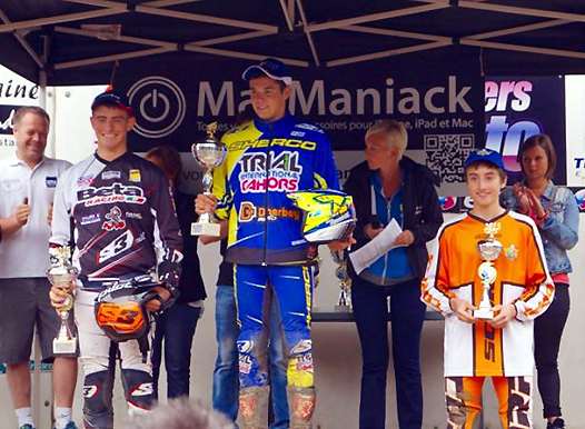 <b>Podium Junior : Max Faude - Beta, Pierre Sauvage - Sherco et Luca Corvi - Beta (photo FB)</b>