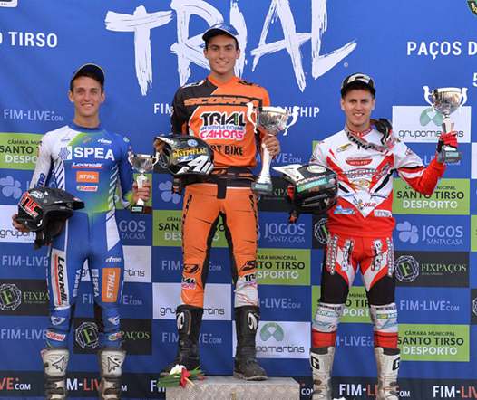 <b>Podium dimanche : Miquel Gelabert - Sherco, Benoit Bincaz - Scorpa et Filippo Lucca - Beta (photo Trial-club.com)</b>