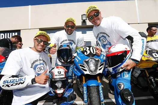 <b>Etienne Masson, Anthony Delhalle et Vincent Philippe - Suzuki (photo SERT) </b> 