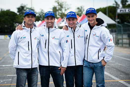 <b>Sébastien Bonnal - Entraineur National, Sylvain Bidart - #3 Honda, Thomas Chareyre - #1 TM et Adrien Chareyre - #2 Aprilia</b>