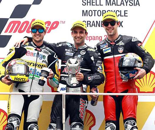 <b>Tom Lüthi - Kalex-Honda, Johann Zarco - Kalex-Honda et Jonas Folger - Kalex-Honda (photo AJO Motorsport)</b>