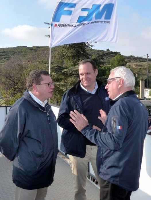<b>Jacques Bolle, Président de la FFM aux côtés de Sébastien Poirier, Directeur Général de la FFM, et Jean-Pierre Mougin, Vice-Président du CNOSF (de gauche à droite).</b>