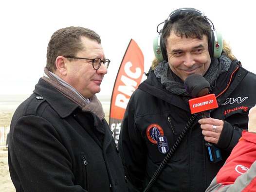 <b>Jacques Bolle - Président de la FFM, interviewé par L'Equipe 21 (photo Luc Guillaume)</b>