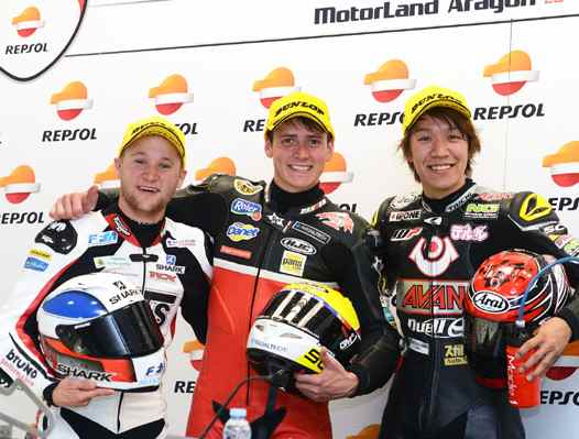 <b>Alan Techer - NTS NH-6, Steven Odendaal - Kalex et Tetsuta Nagashima - Kalex (photo CEV Repsol)</b>