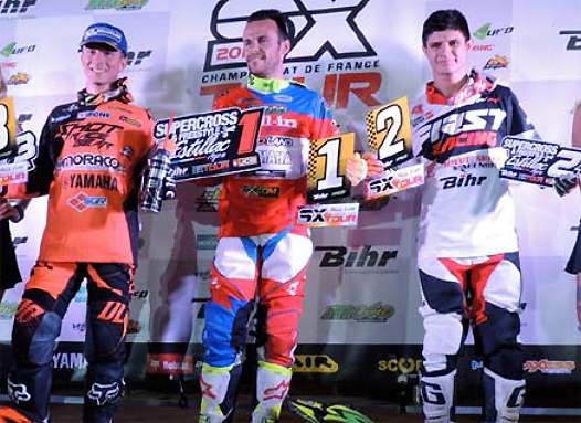 <b>Podium SX2 : Yannis Irsuti - Yamaha, Florent Richier - Yamaha et Thomas Do - Honda (photo JLFO)</b>