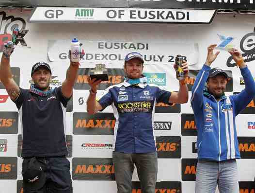 <b>Podium J1 EnduroGP : Alex Salvini - Beta, Mathias Bellino - HVA et Manuel Monni - TM (photo ABC Com)</b>