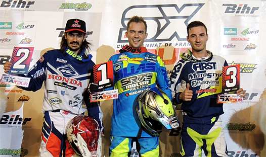 <b>SX1 : Fabien Izoird - Honda, Thomas Ramette - Suzuki et Adrien Escoffier - Husqvarna (photo Orgacom)</b>
