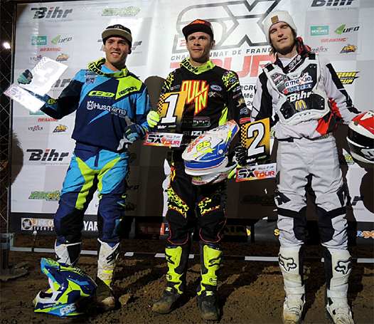 <b>SX2 : Anthony Bourdon - Husqvarna,  Florent Richier - Suzuki et Arnaud Aubin - Suzuki (photo Orgacom)</b>