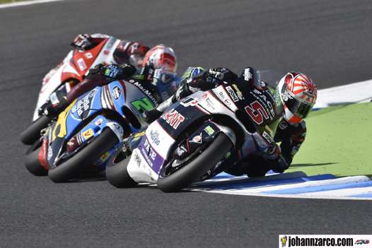<b>Johann Zarco - Kalex-Honda, Franco Morbidelli - Kalex-Honda et Takaaki Nakagami - Kalex-Honda (photo www.johannzarco.com)</b>
