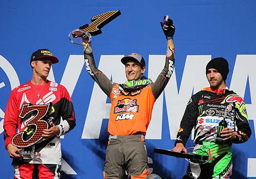 <b>Christian Craig - Honda, Marvin Musquin - KTM et Justin Barcia - Suzuki (photo Pascal Haudiquert/Mediacross)</b>