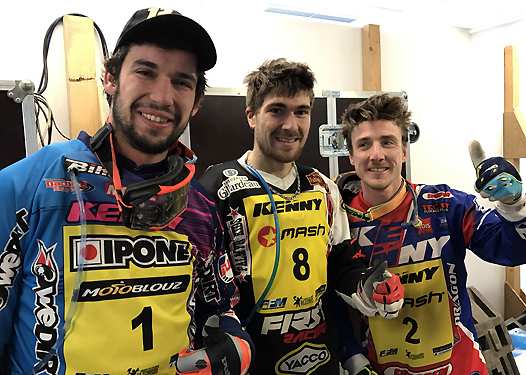 <b>Jérémie Warnia - Yamaha, Keveen Rochereau - Honda et Jeremy Forestier - Yamaha (photo FFM)</b>