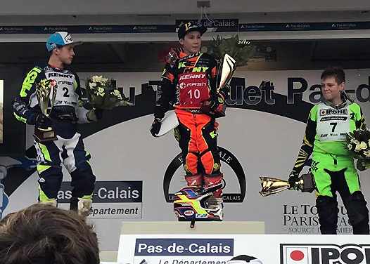 <b>Podium Espoir : Valentin Madoulaud - HVA, Florian Miot - Yamaha et Ryan de Beer - KTM (photo Yamaha Racing)</b>
