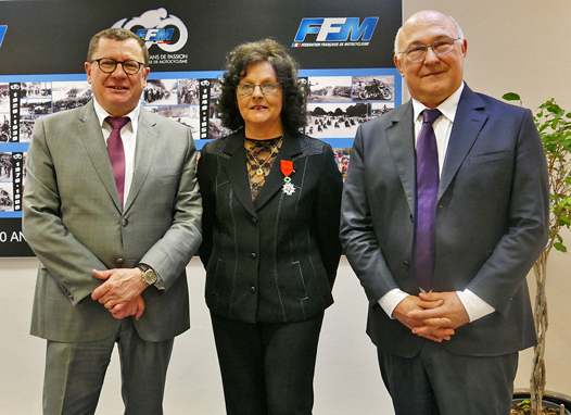 <b>Jacques Bolle - Président de la FFM, Dany Dieudonné et Michel Sapin - Ministre des Finances et de l’Economie (photo FFM)</b>