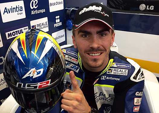 <b>Loris Baz - Ducati avec son casque 'hommage à Anthony Delhalle' (photo Reale Avintia)</b>