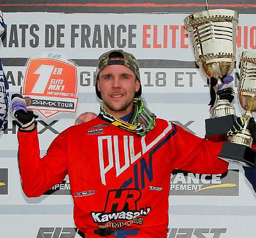 <b>Steven Lenoir en mars 2017, lors du 24MX Tour de Saint Jean d’Angély.</b>