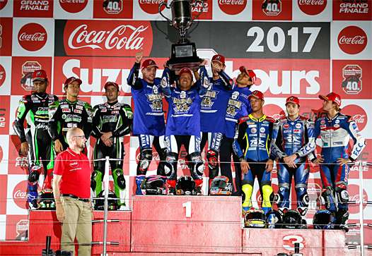 <b>Podium final 8 Heures de Suzuka 2017 (photo fimewc.com)</b>