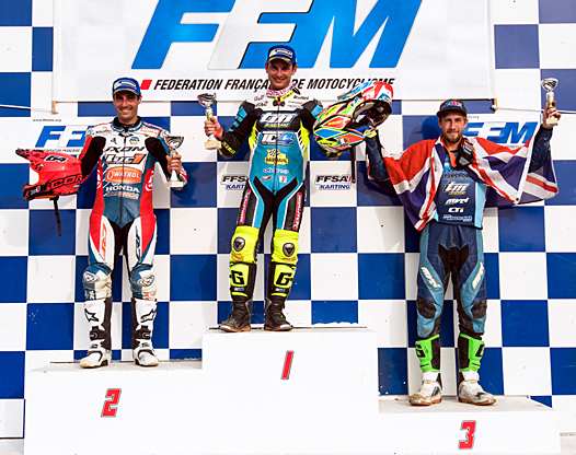 <b>Podium S1 : Sylvain Bidart - Honda, Thomas Chareyre - TM et le Britannique Lewis Cornish - TM (photo Steph Legrand/Pro-Photo.fr)</b>