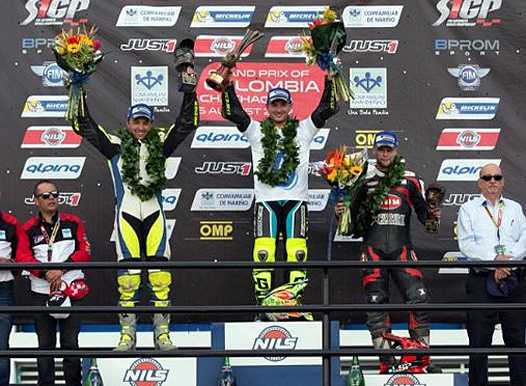 <b>Podium final : Markus Class - HVA, Thomas Chareyre - TM et Marc-Reiner Schmidt - SWM (photo FIM)</b>