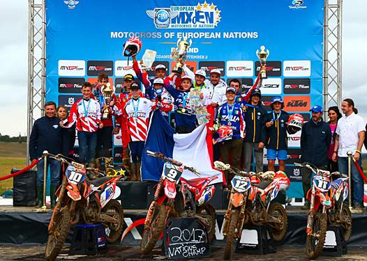<b>Le podium du Motocross Européen des Nations (photo MXGP.com)</b>
