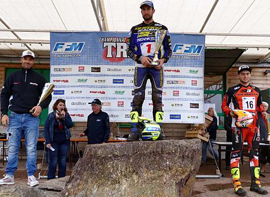 <b>Podium Elite : Loris Gubian - Gas Gas, Alexandre Ferrer - Sherco et Benoit Bincaz - Scorpa (photo FFM)</b>