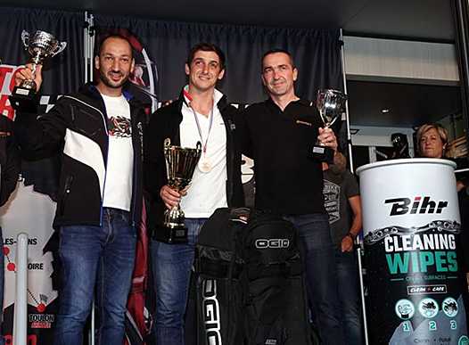 <b>Podium scratch : Pierre Lemos - KTM, Sébastien Lagut - Yamaha et Lionel Richier - Yamaha (photo Moto Tour)</b>