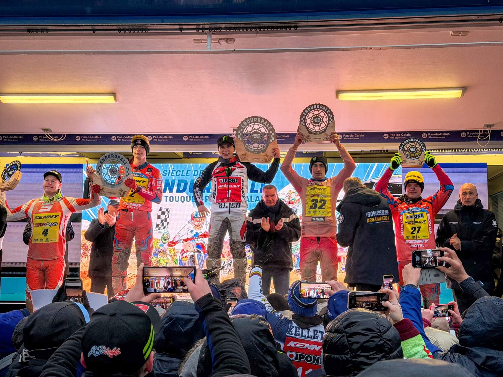 PODIUM MOTO - PHOTO FB DE ENDUROPALE DU TOUQUER PAS-DE-CALAIS
